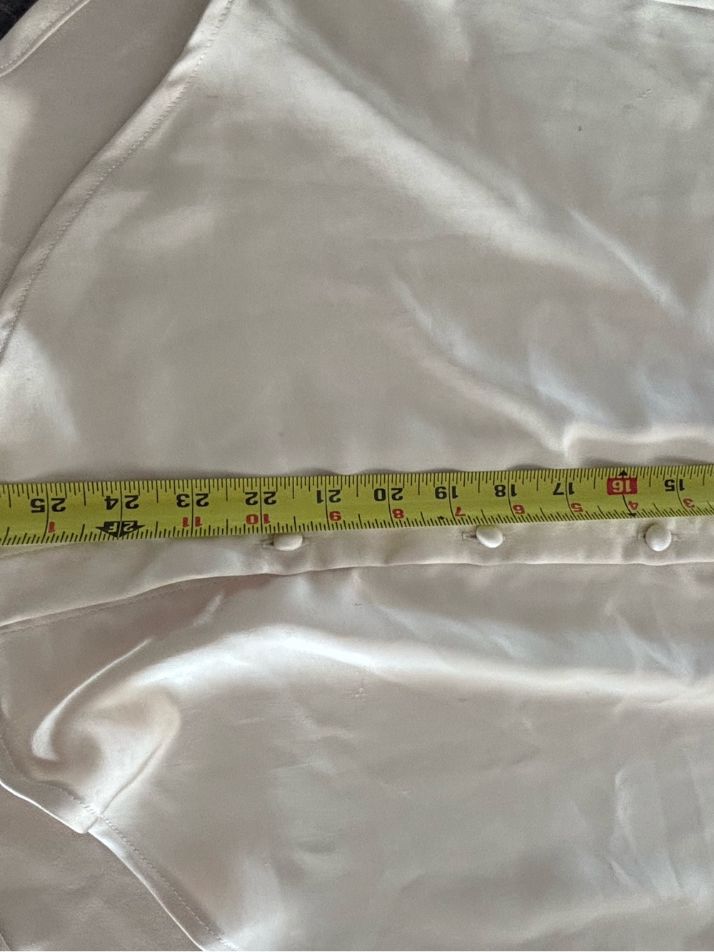 Princess Polly Off White Satin Button-Up Top - Picture 11 of 11